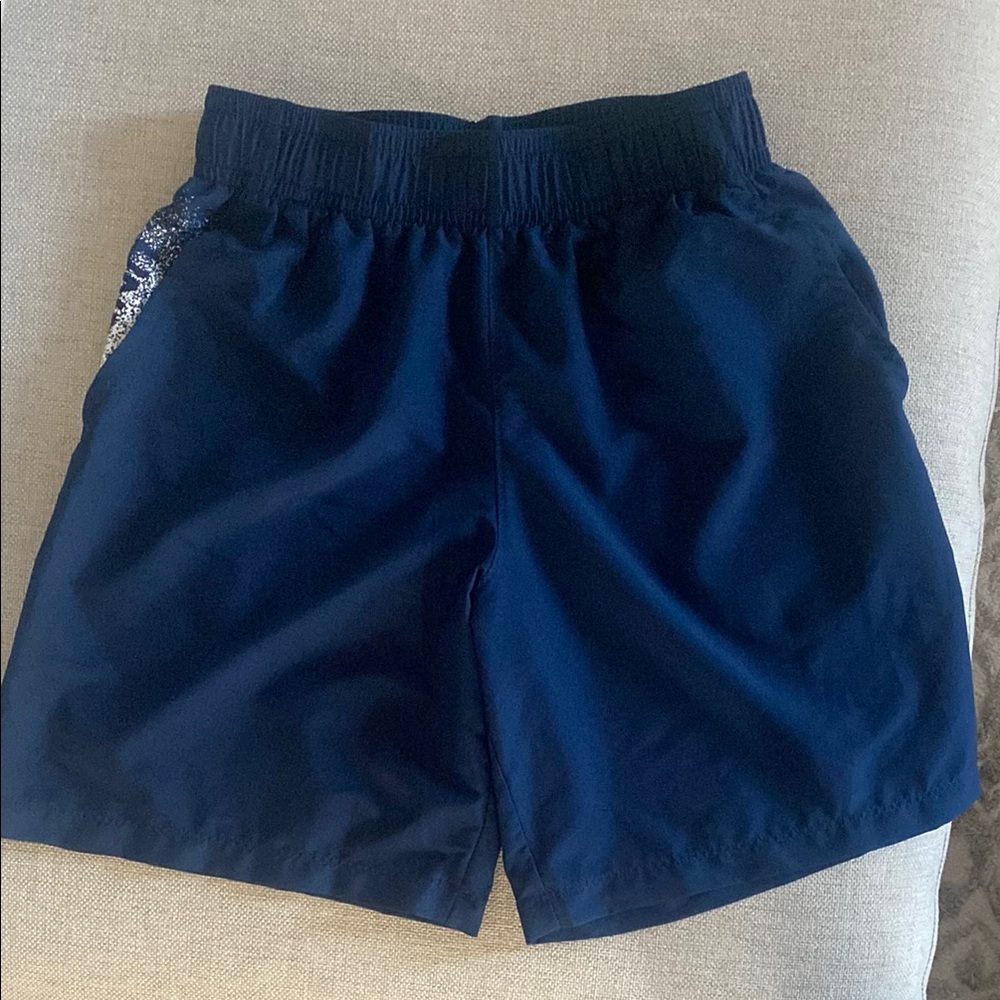 Under Armour Blue Athletic Shorts Lightweight Elastic Waist